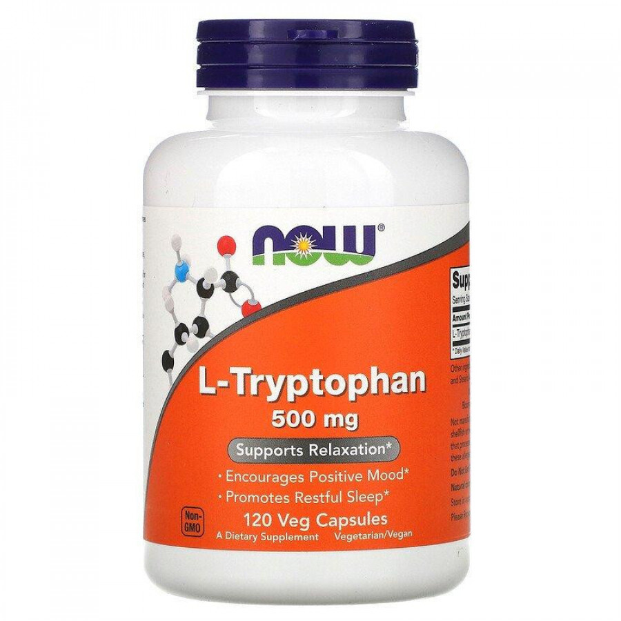 L-триптофан "L-Tryptophan" Now Foods, 500 мг, 120 капсул