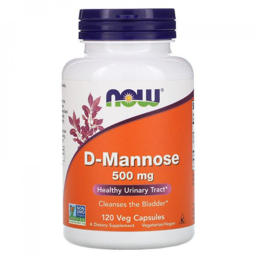 D-манноза "D-Mannose" Now Foods, для мочевыводящих путей, 500 мг, 120 капсул
