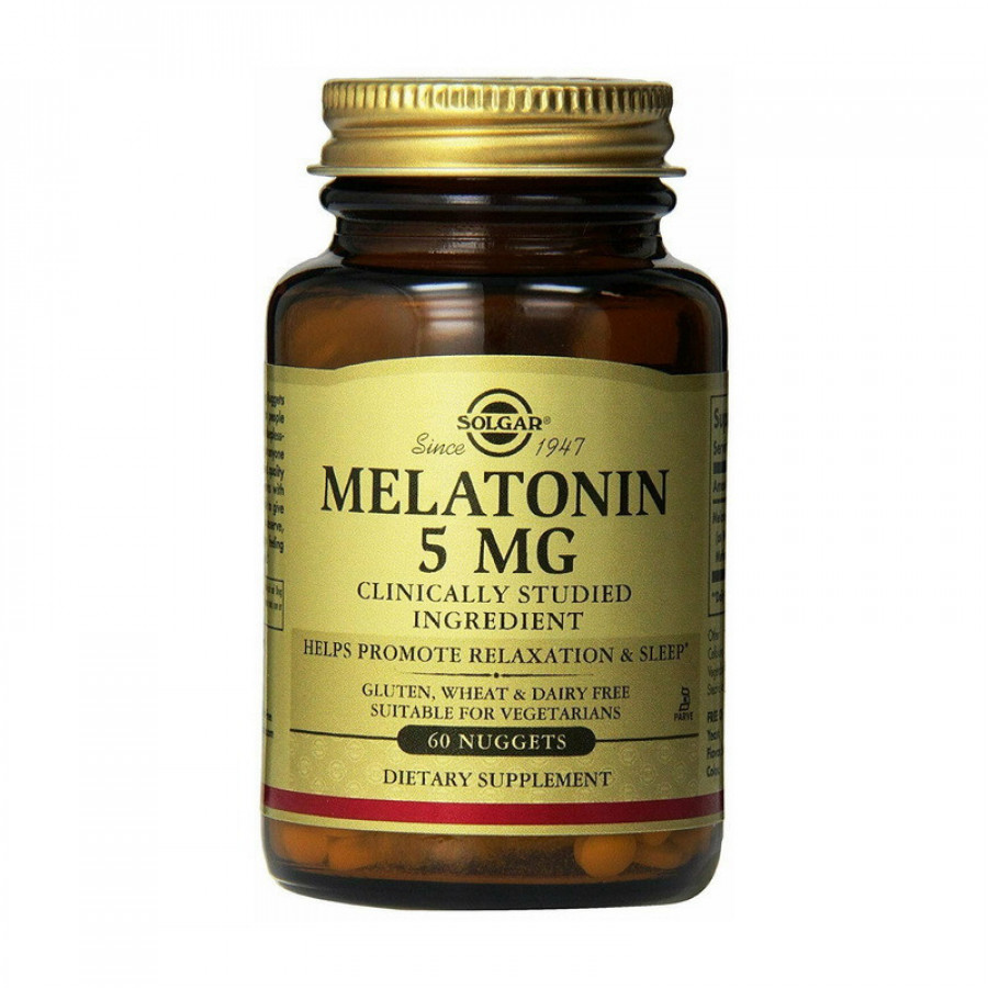 Мелатонин "Melatonin" 5 мг, Solgar, 60 пастилок
