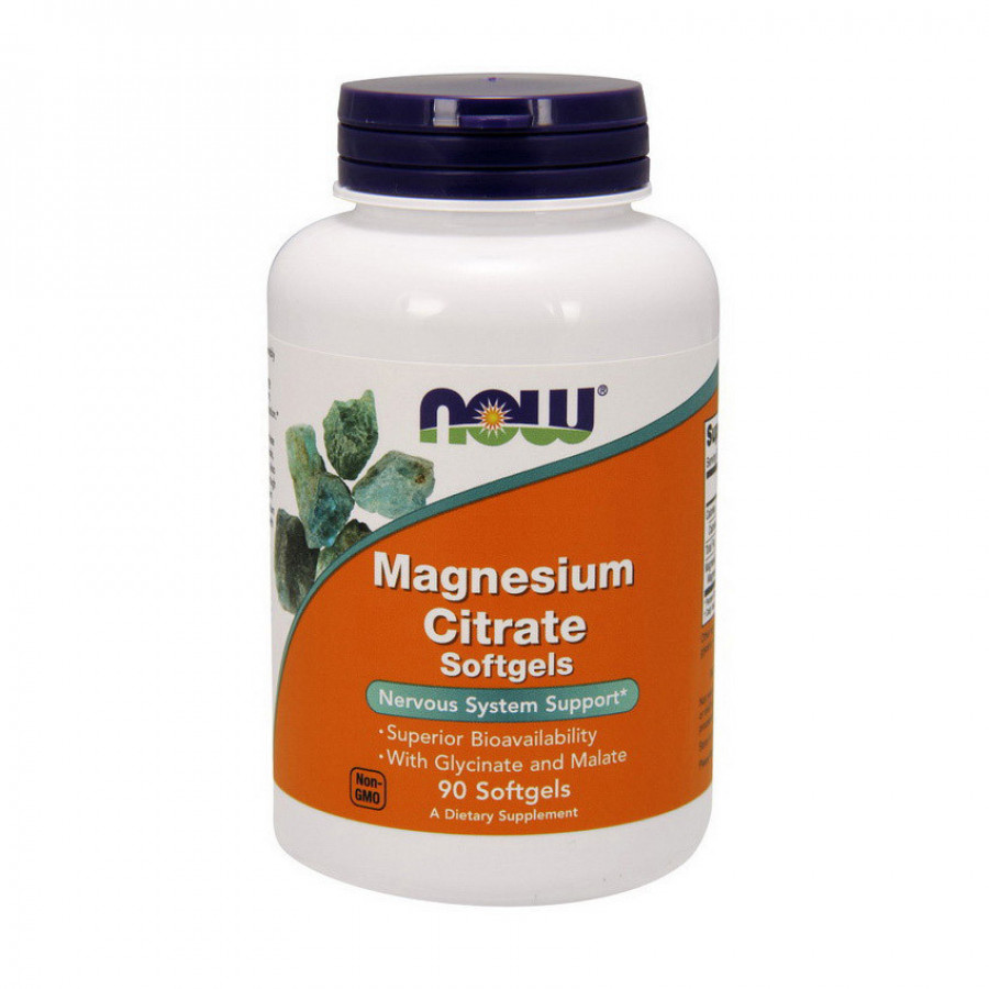 Магний цитрат "Magnesium Citrate", Now Foods, 400 мг, 90 желатиновых капсул