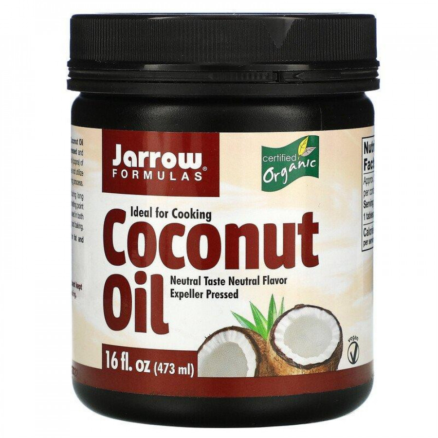 Кокосовое масло, экспеллерное прессование, Jarrow Formulas, 473 г