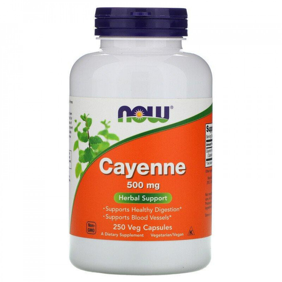 Кайенский перец "Cayenne", Now Foods, 500 мг, 100 капсул