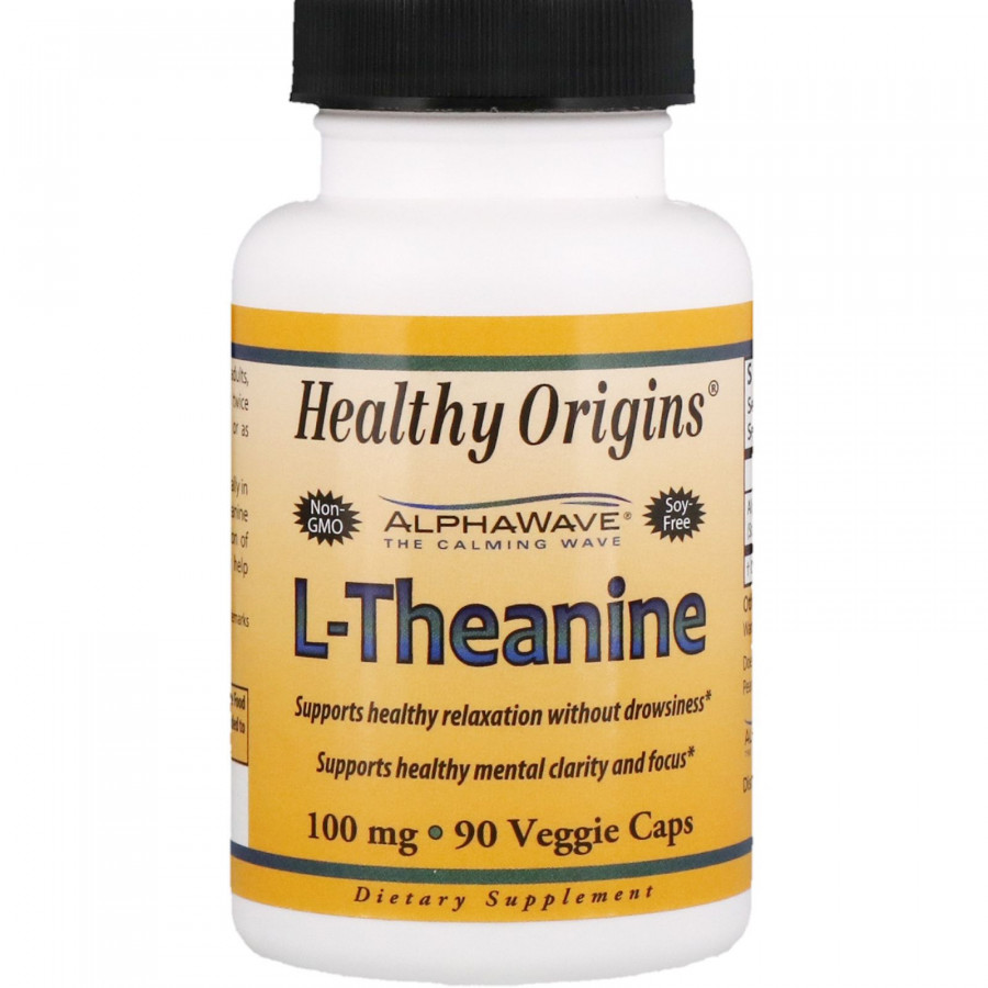 L-теанин Healthy Origins (L-Theanine) 100 мг 90 капсул
