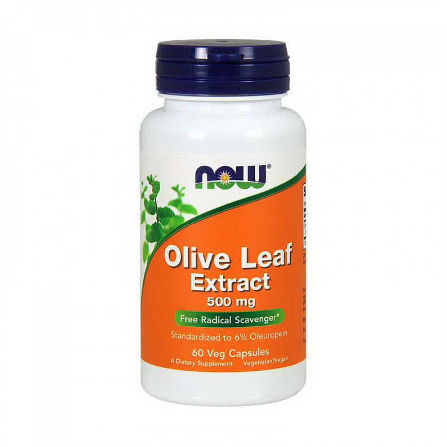 Экстракт из листьев оливкового дерева "Olive Leaf Extract" Now Foods, 500 мг, 60 капсул