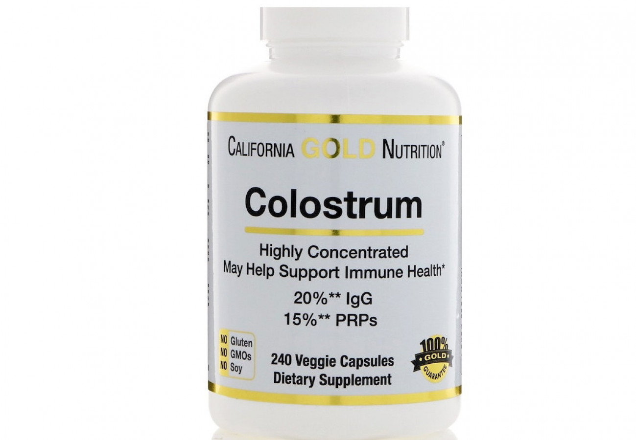 Colostrum, California Gold Nutrition, молозиво концентрированное, 240 капсул