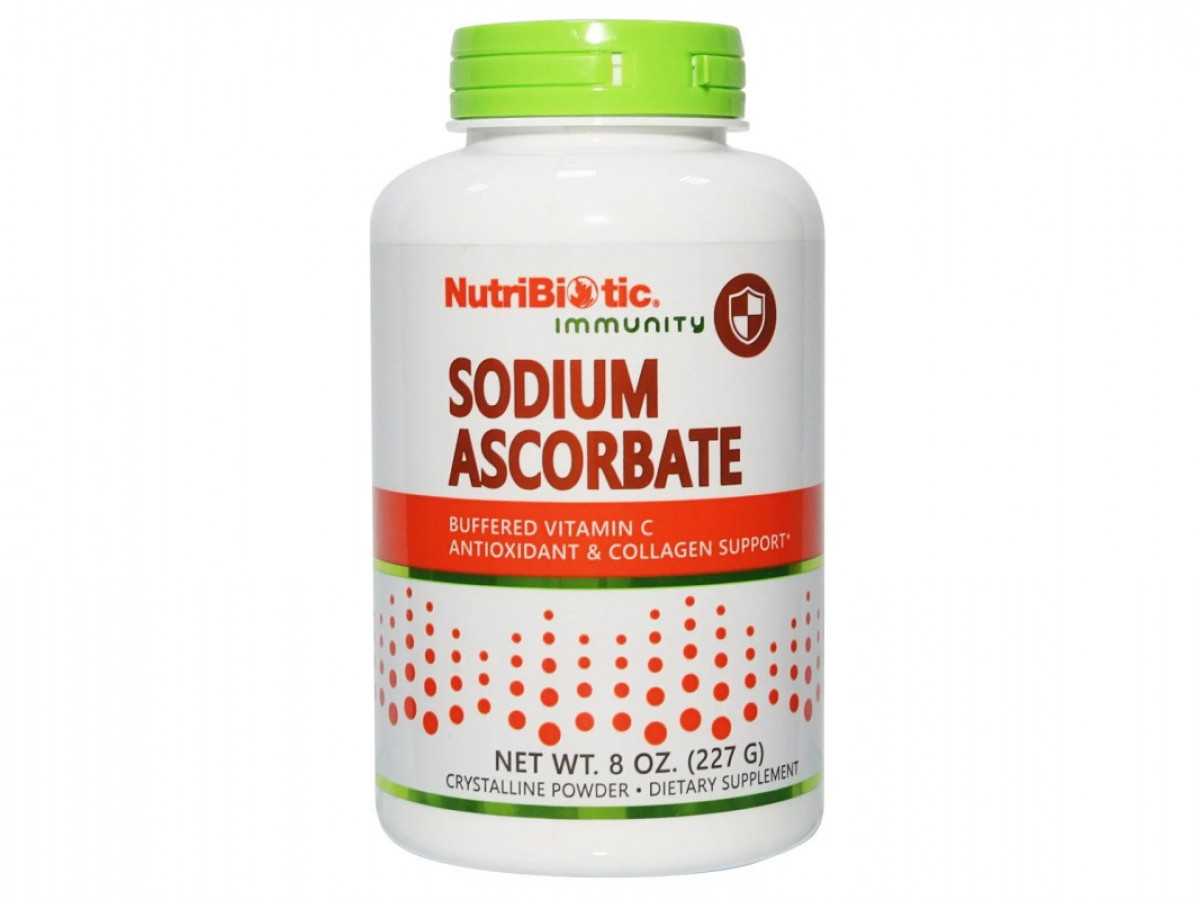 Sodium ascorbate, NutriBiotic Immunity, буферизованный витамин C, кристаллический порошок, 227 г