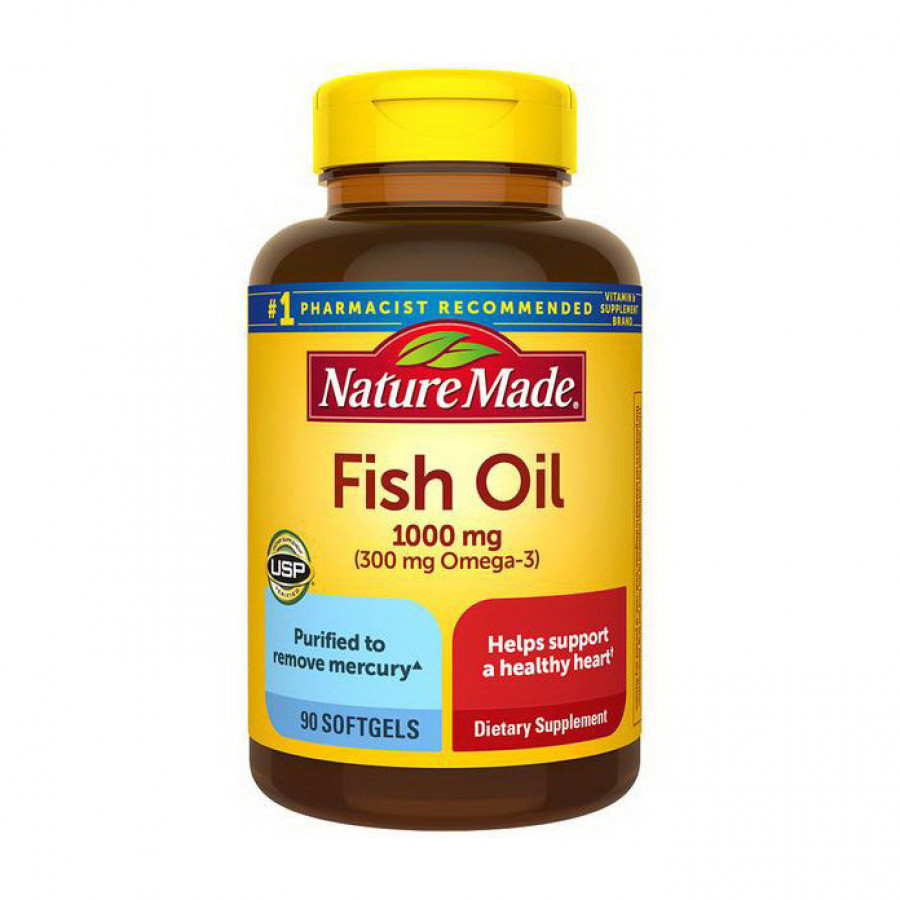 Рыбий жир "Fish Oil" Nature Made, 1000 мг, 90 капсул