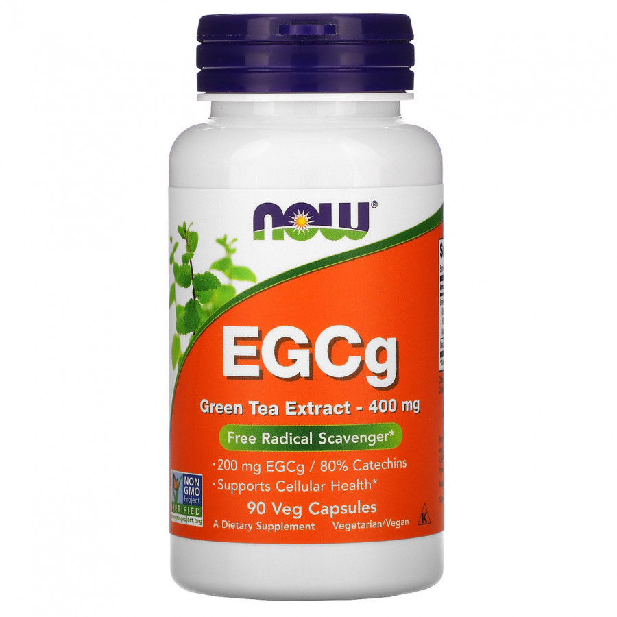 Экстракт зеленого чая "EGCg Green Tea Extract" 400 мг, Now Foods, 90 капсул