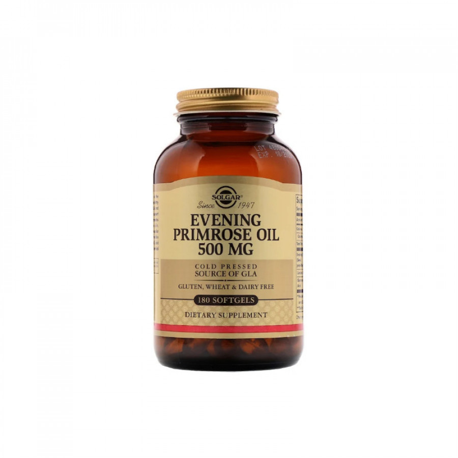 Масло вечерней примулы (Evening Primrose Oil), 500 мг, Solgar, 180 капсул
