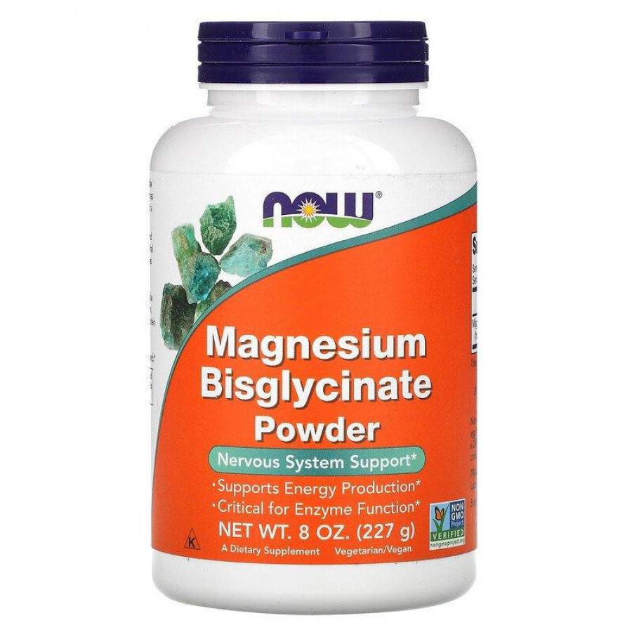 Бисглицинат магния в порошке "Magnesium Bisglycinate Powder", Now Foods, 227 г
