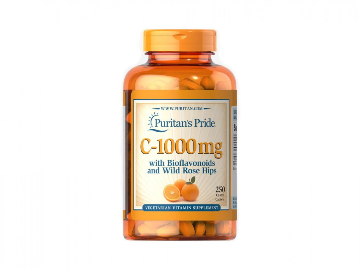 Витамин С с биофлавоноидами и шиповником, Puritan's Pride, 1000 мг, 250 капсул