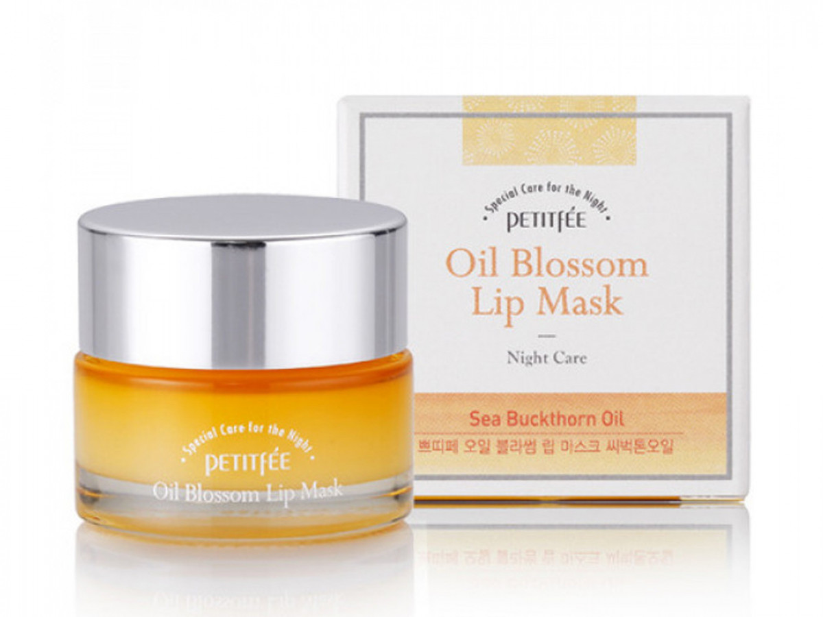 Бальзам - маска Oil Blossom Lip Mask, Petitfee & Koelf, для губ с маслом облепихи, 15 мл