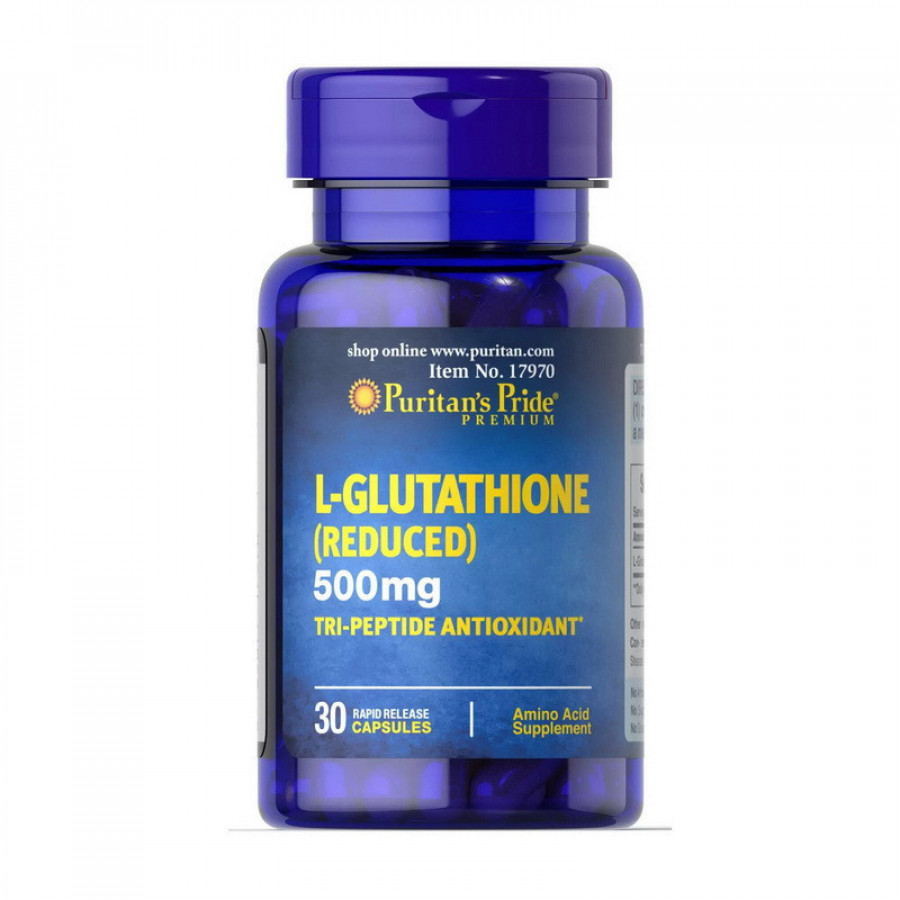 L-глутатион "L-Glutathione (Reduced)" 500 мг, Puritan's Pride, 30 капсул