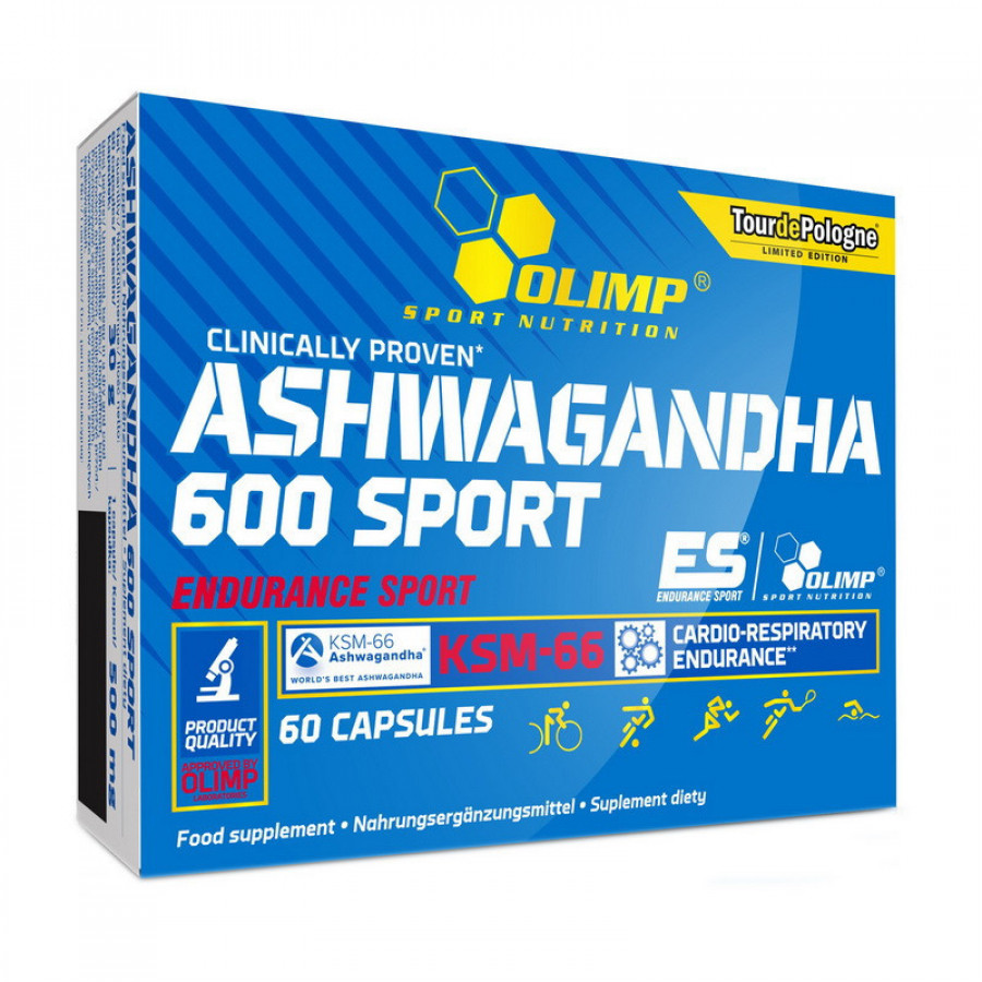 Ашваганда "Ashwagandha 600 Sport" OLIMP, 60 капсул