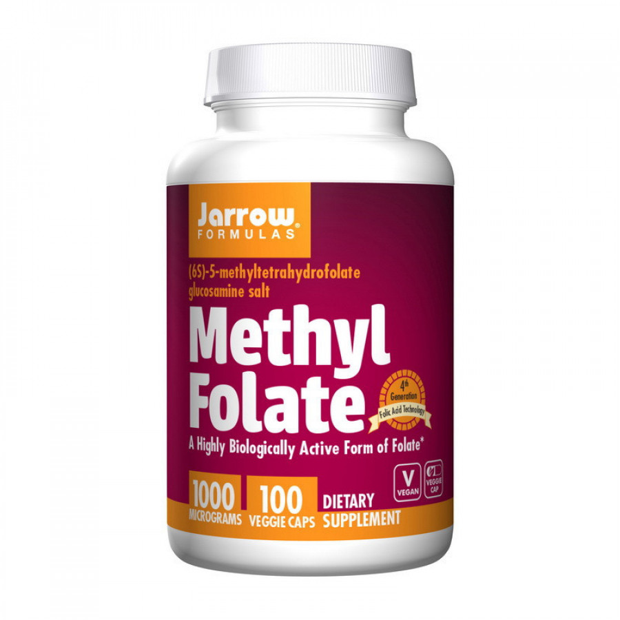 Метилфолат "Methyl Folate", Jarrow Formulas, 1000 мкг, 100 капсул