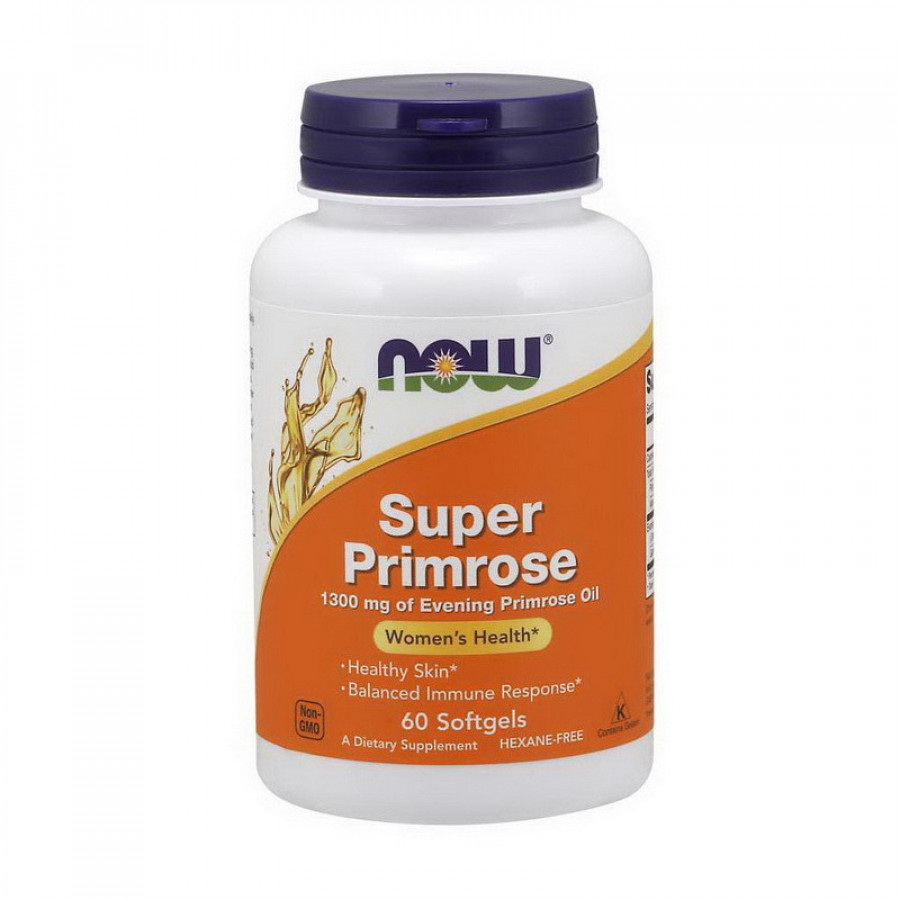 Масло вечерней примулы "Super Primrose" 1300 мг, Now Foods, 60 капсул