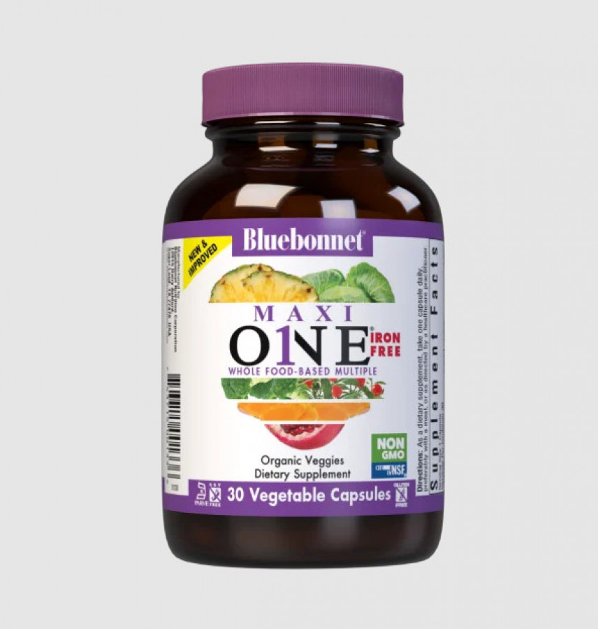 Мультивитамины и минералы без железа "Multi ONE" Bluebonnet Nutrition, 30 капсул