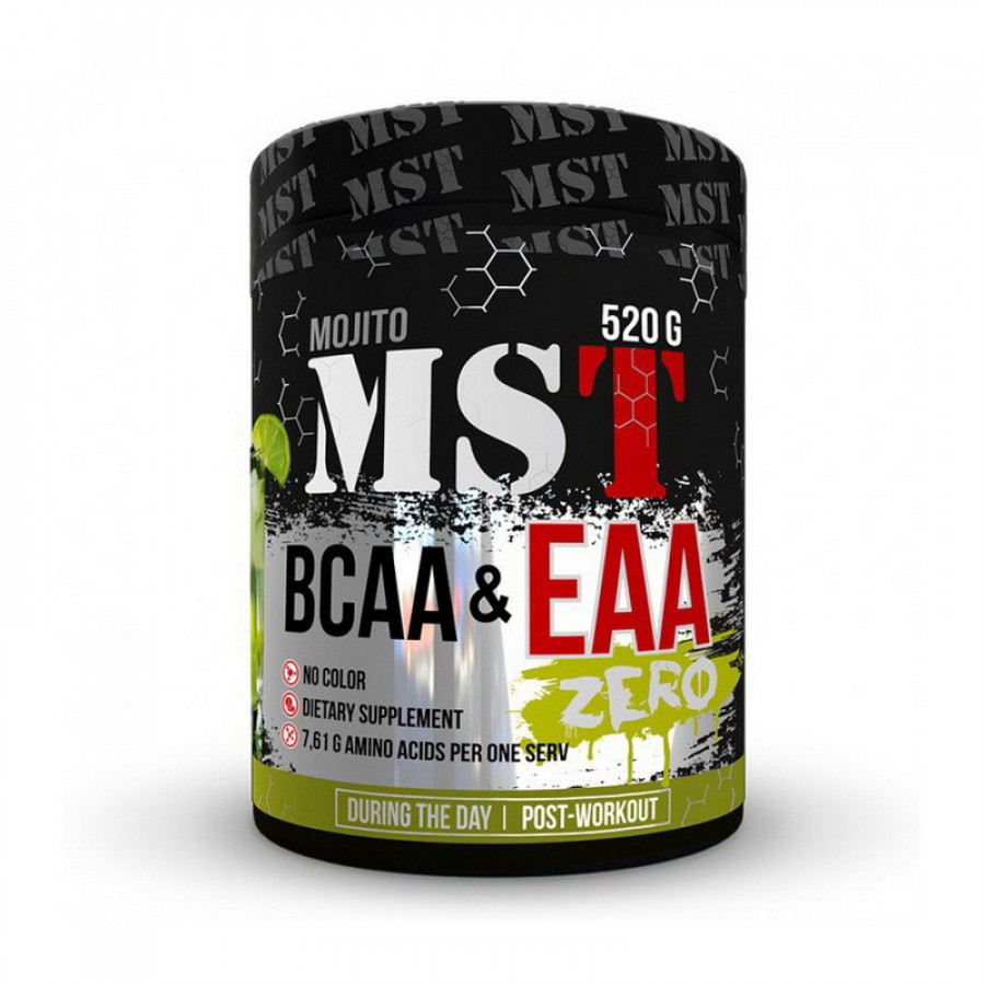 Комплекс аминокислот с витаминами группы В "BCAA&EAA zero" MST, ассортимент вкусов, 520 г