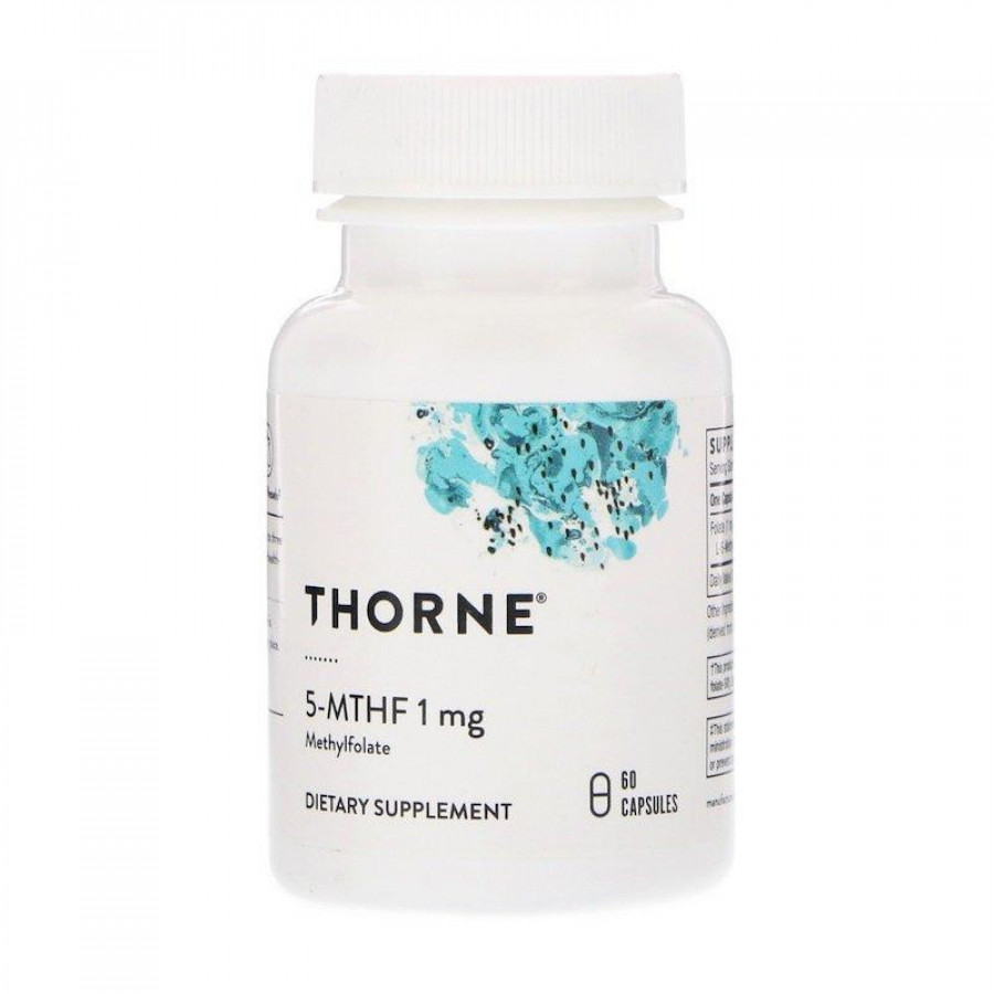 Метилфолат 5-MTHF, Thorne Research, 1 мг, 60 капсул