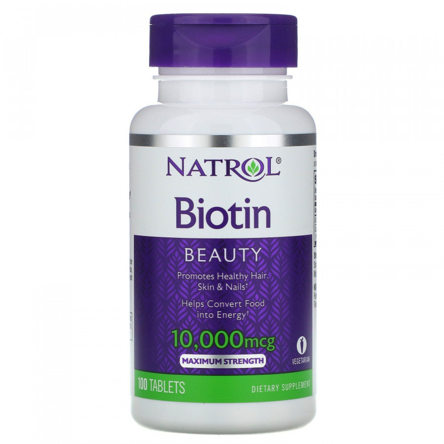 Биотин Natrol (Biotin) 10000 мкг 100 таблеток