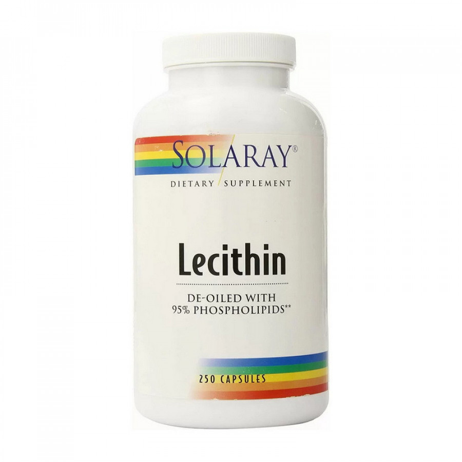 Соевый лецитин "Lecithin" Solaray, 1000 мг, 250 капсул