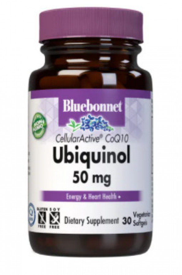 Убихинол "Ubiquinol" Bluebonnet Nutrition, 50 мг, 30 капсул