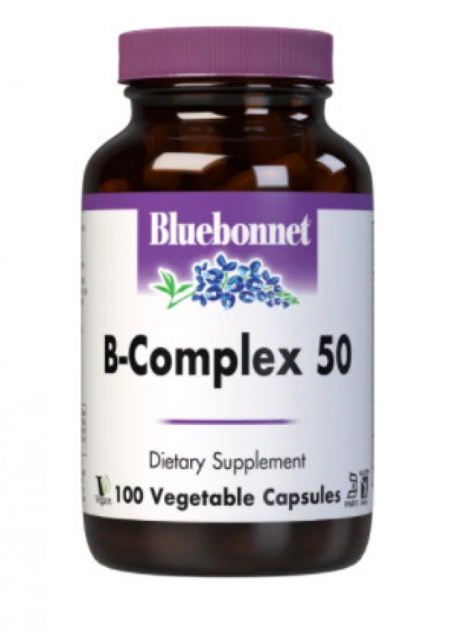 Комплекс витаминов группы B "B-Complex 50" Bluebonnet Nutrition, 100 капсул