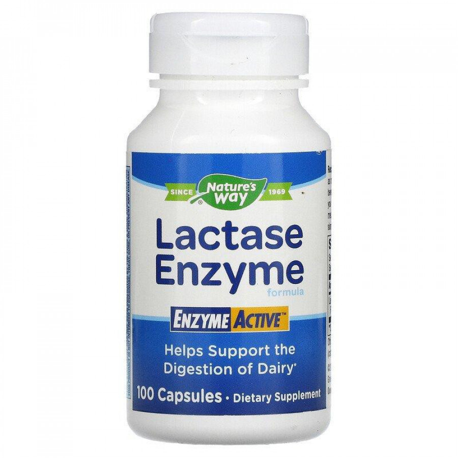 Ферменты лактазы "Lactase Enzyme" Nature's Way, 100 капсул