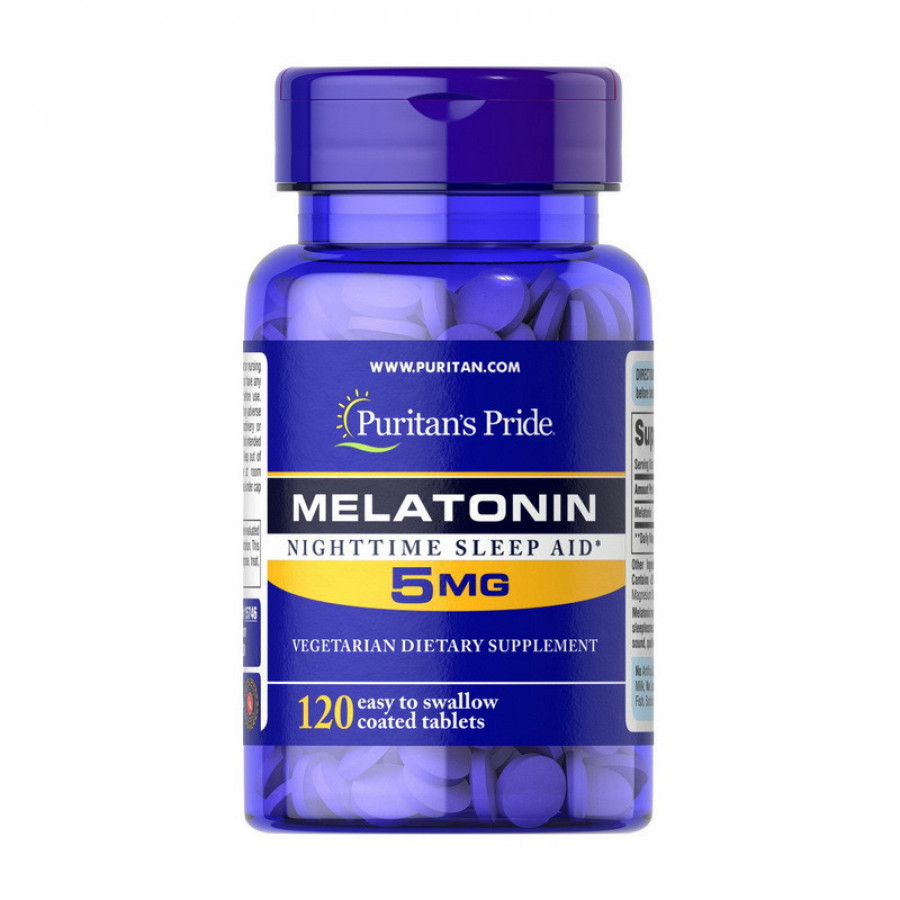 Мелатонин "Melatonin" Puritan's Pride, 5 мг, 120 таблеток