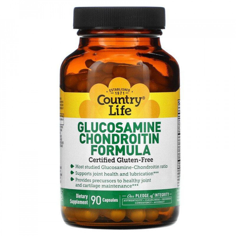 Формула глюкозамина и хондроитина "Glucosamine Chondroitin Formula" Country Life, 90 капсул