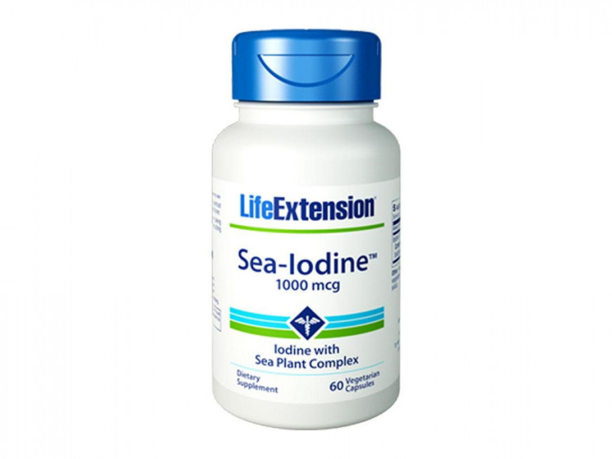 Йод Sea-Iodine, Life Extension, 1000 мкг, 60 капсул