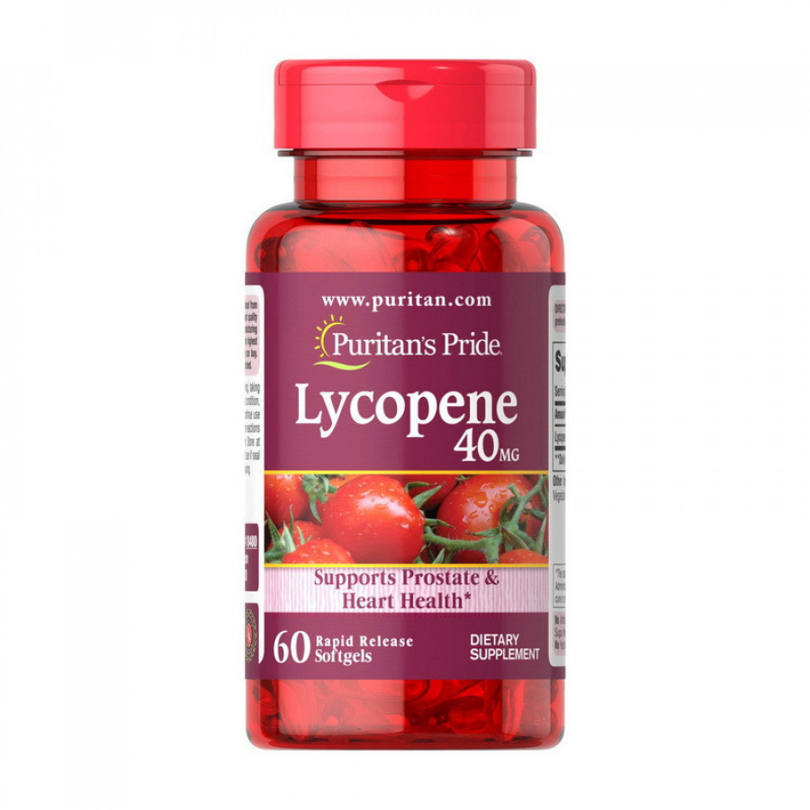 Ликопин "Lycopene", Puritan's Pride, 40 мг, 60 гелевых капсул