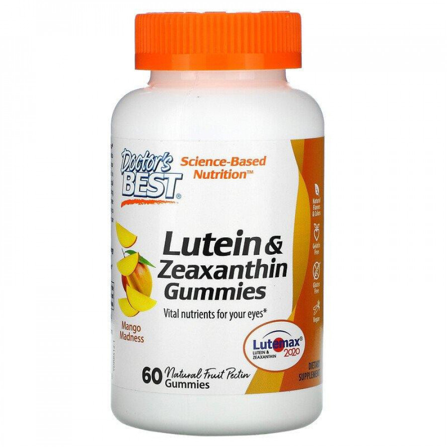 Лютеин и зеастаксантин Doctor's Best "Lutein & Zeaxanthin Gummies" манго, 60 жевательных конфет