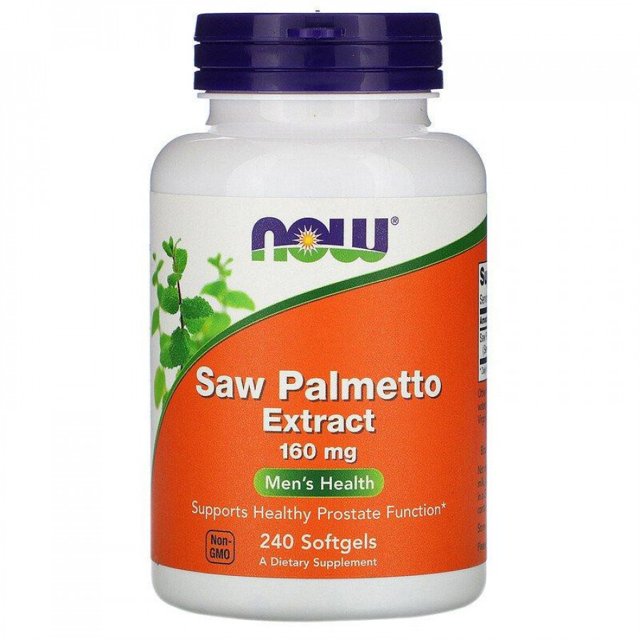 Экстракт пальмы сереноа "Saw Palmetto Extract" Now Foods, 160 мг, 240 капсул