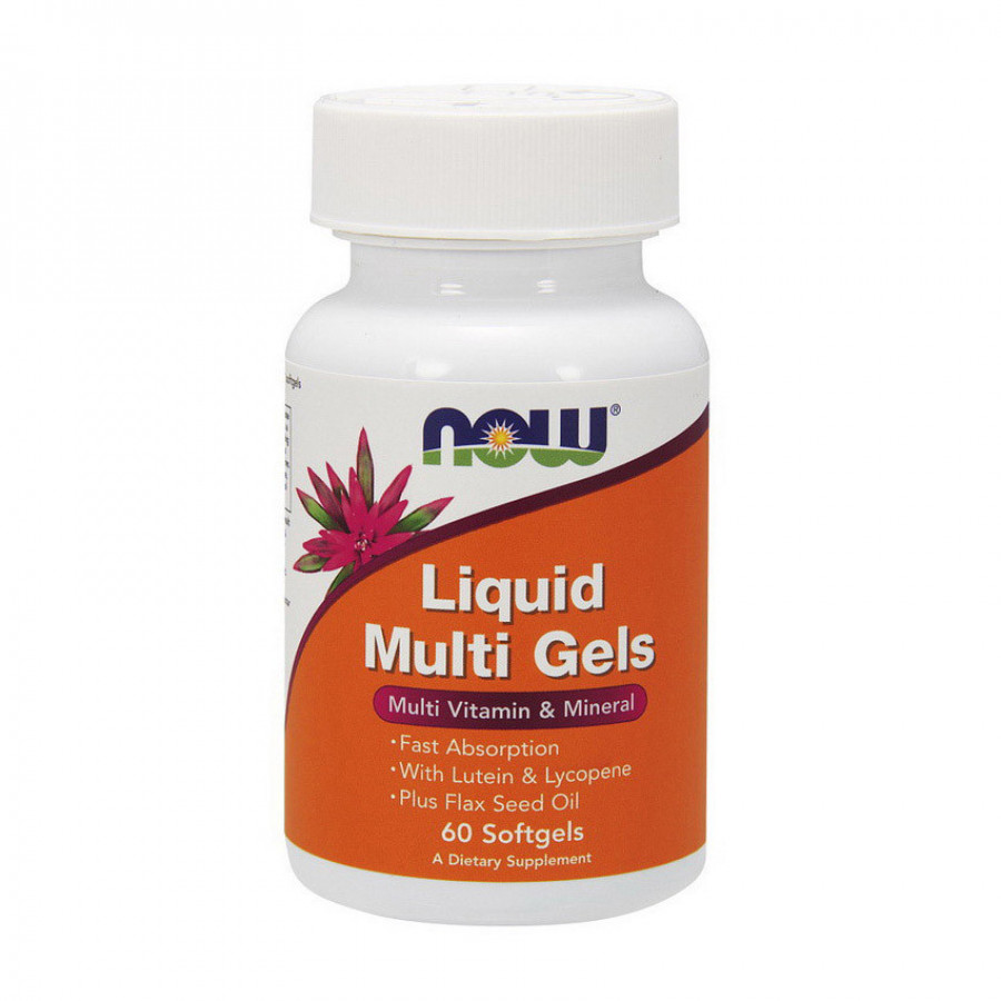 Мультивитамины "Liquid Multi Gels" Now Foods, 90 желатиновых капсул