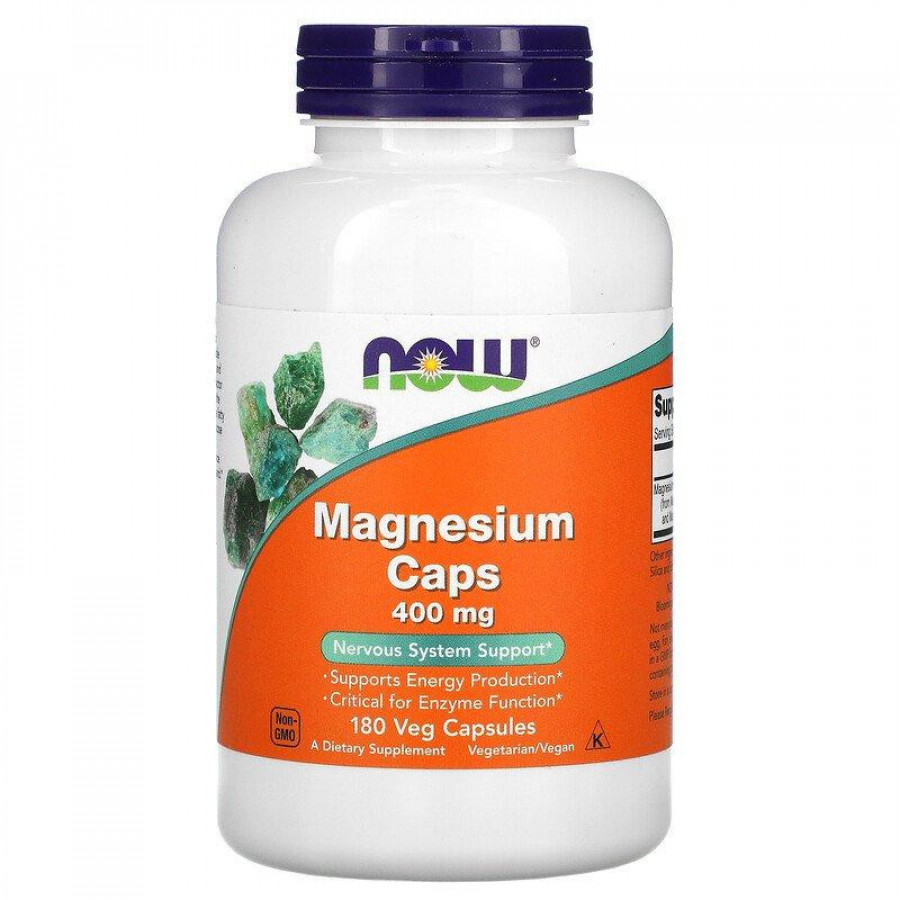 Магний в капсулах "Magnesium Caps", Now Foods, 180 капсул