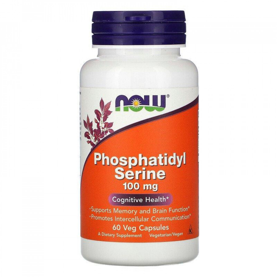 Фосфатидилсерин "Phosphatidyl Serine" 100 мг, Now Foods, 60 капсул