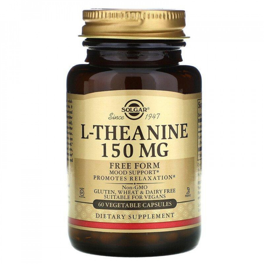 L-теанин "L-Theanine" Solgar, 150 мг, 60 капсул