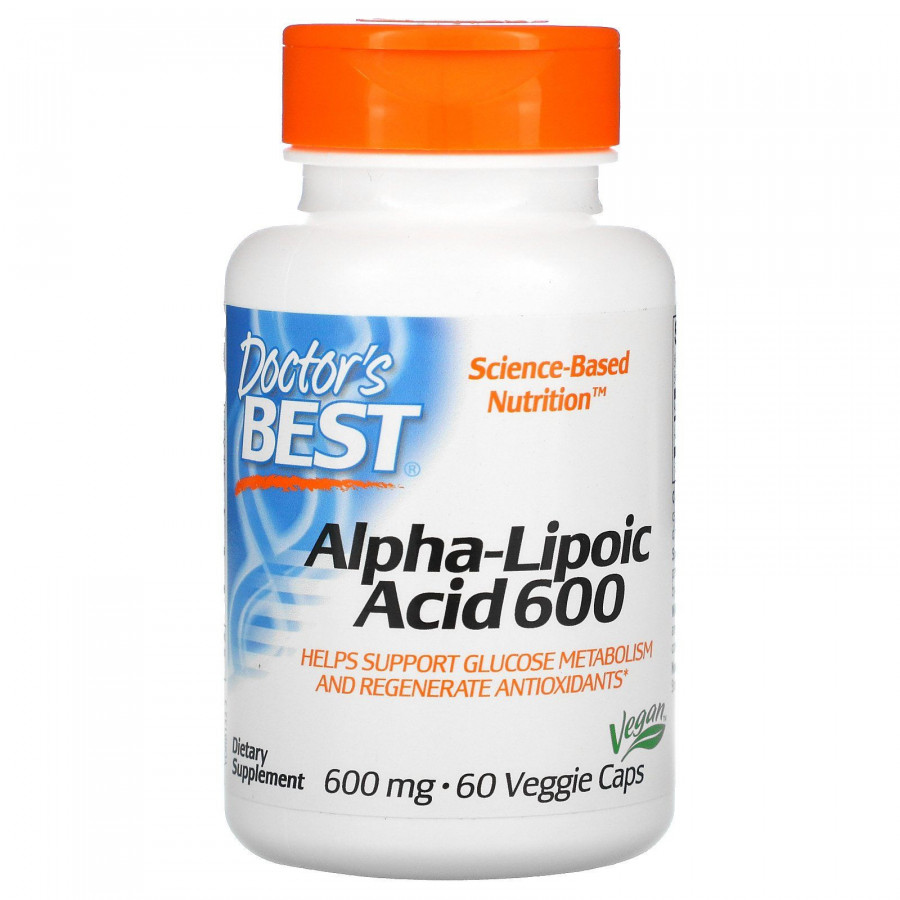 Альфа-липоевая кислота Doctor's Best (Alpha-Lipoic Acid) 600 мг 60 капсул