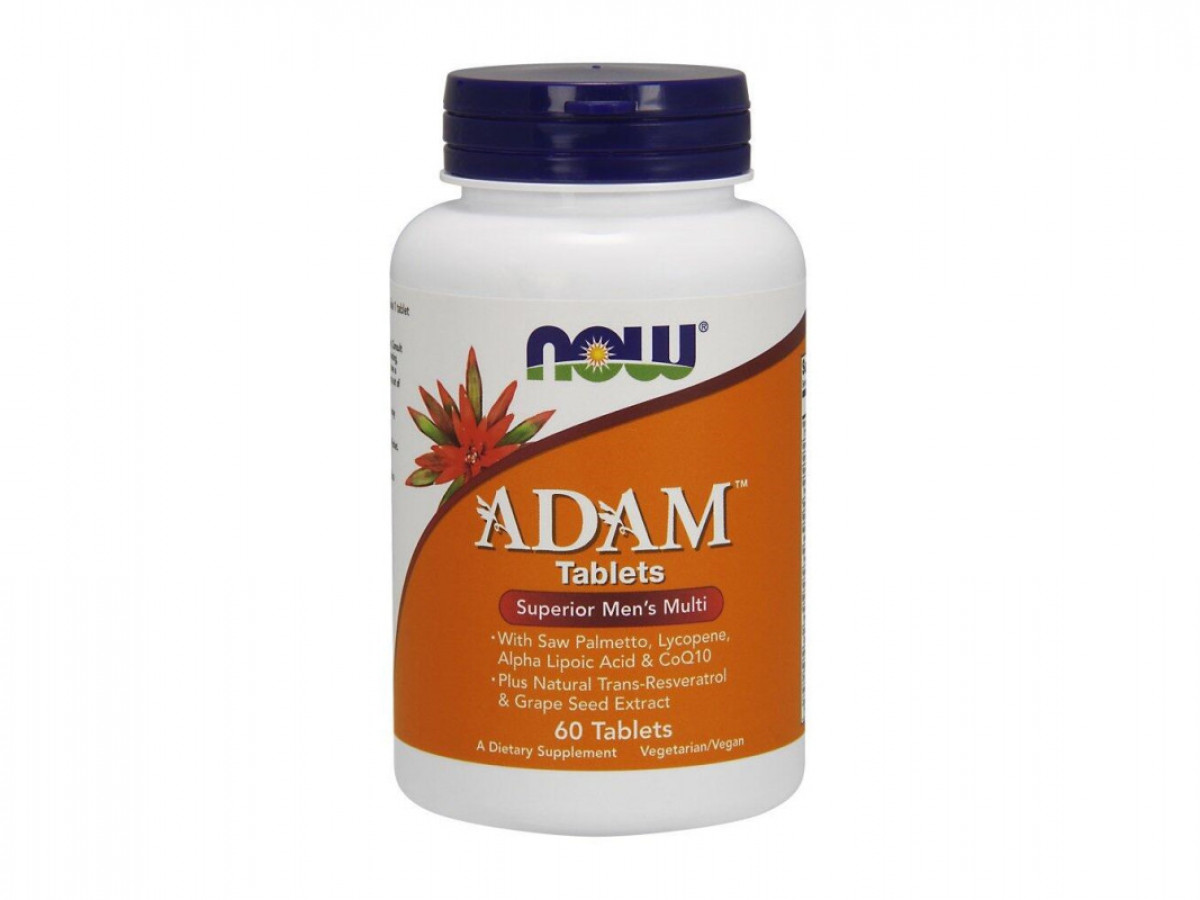 Витамины для мужчин Адам Adam, Now Foods, 60 таблеток