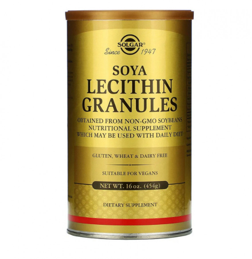 Гранулы соевого лецитина "Soya Lecithin Granules" Solgar, 454 г