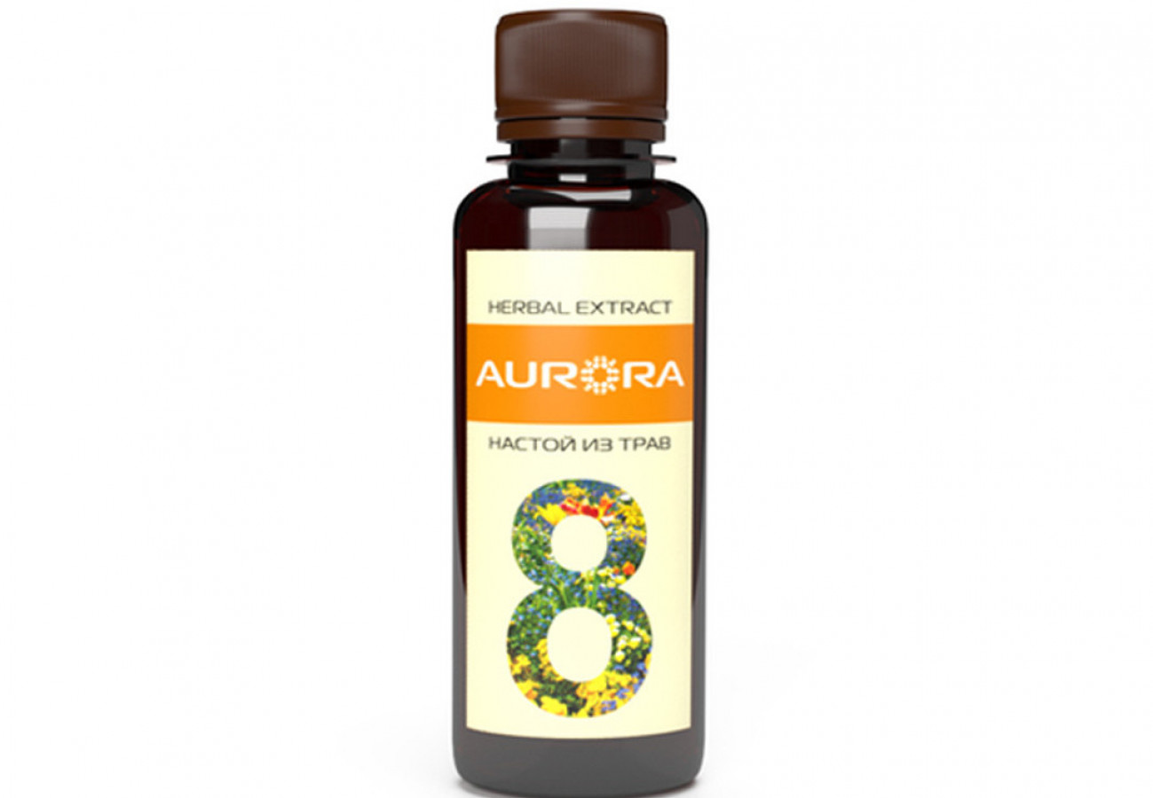 Настой Трав №8, Aur-ora, напиток для профилактики сердечно-сосудистой системы, 100 мл