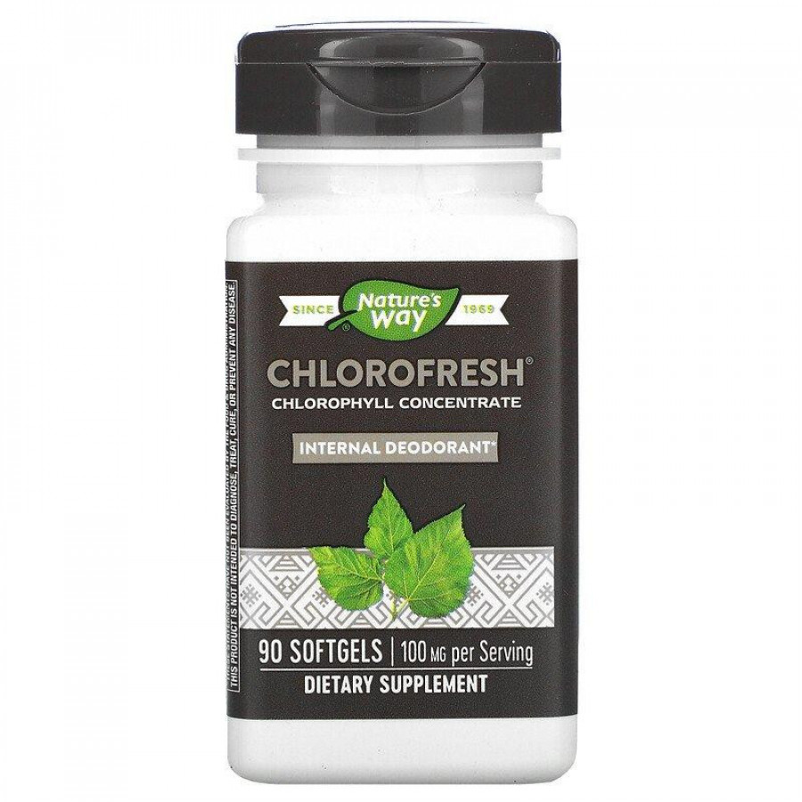 Хлорофилл концентрированный, Chlorofresh, Nature's Way, 90 капсул