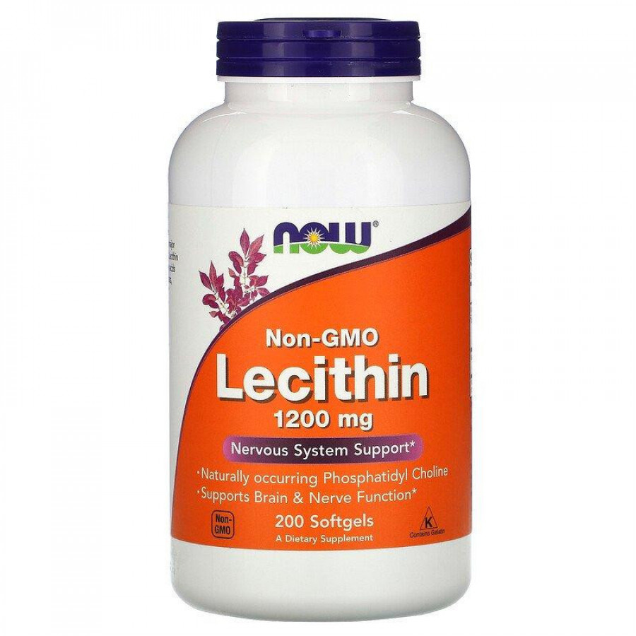 Лецитин соевый, 1200 мг, Now Foods, 200 капсул