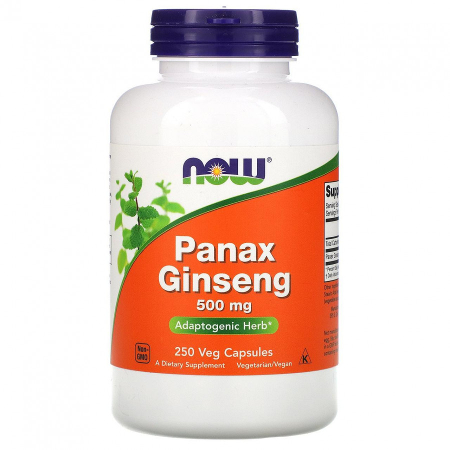 Добавка с корнем женьшеня "Panax Ginseng" Now Foods, 500 мг, 250 капсул