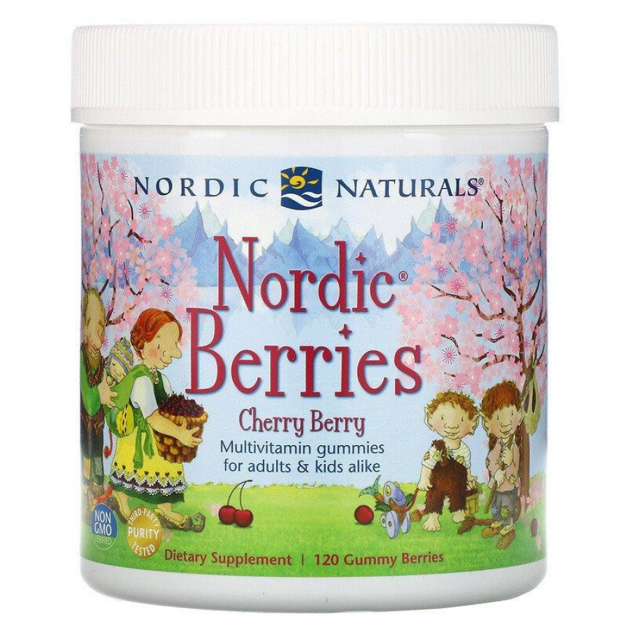 Мультивитамины для детей "Nordic Omega-3 Gummies" Nordic Naturals, вишня, 120 жевательных таблеток