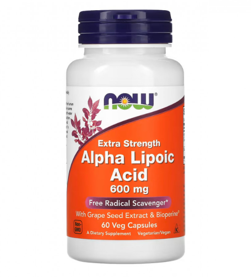 Альфа-липоевая кислота Now Foods (Alpha Lipoic Acid) 600 мг 60 капсул