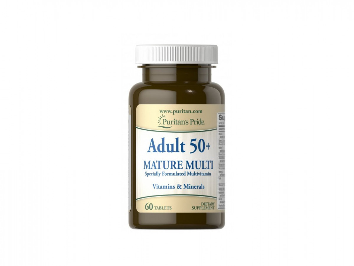 Мультивитамины Adult 50+ Mature Multivitamin, Puritan's Pride, 60 таблеток