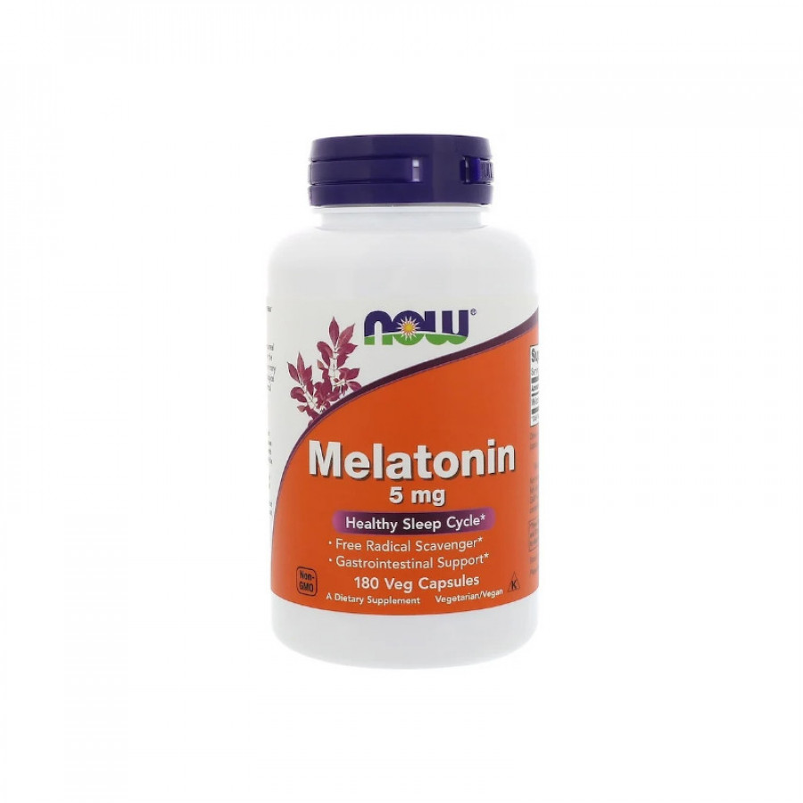 Мелатонин Melatonin, 5 мг, Now Foods, 180 капсул