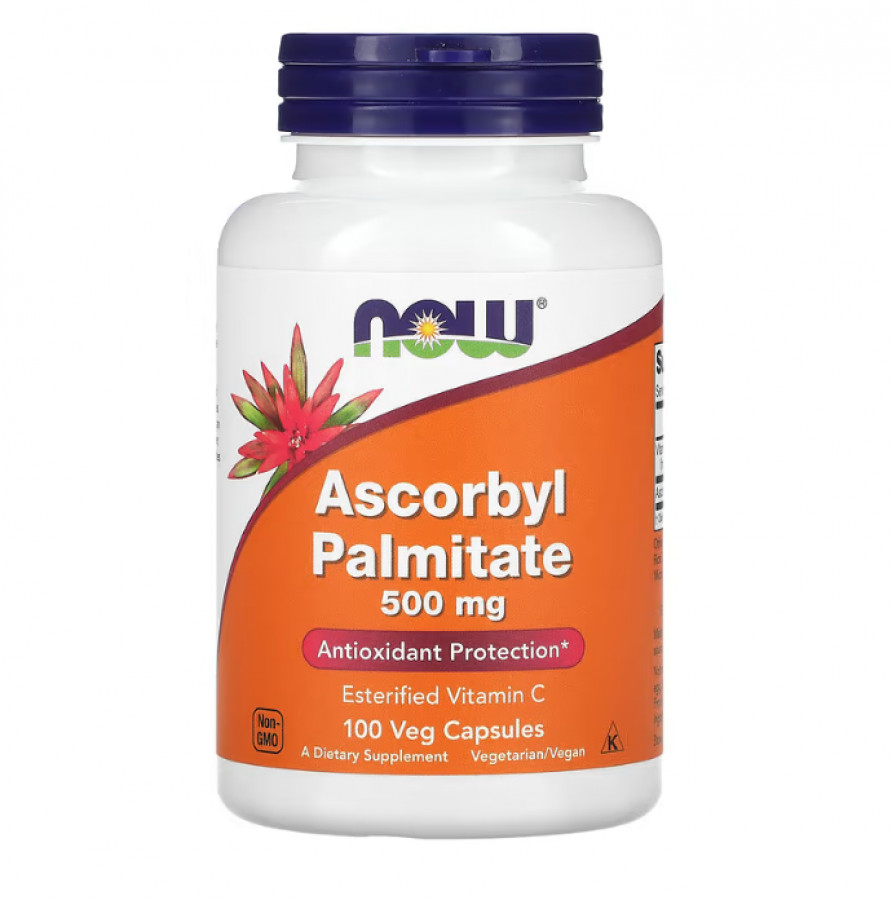 Аскорбил Пальмитат Now Foods (Ascorbyl Palmitate) 500 мг 100 вегетарианских капсул